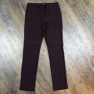 Mario Serrani Maroon & Black Floral Dress Pants 4